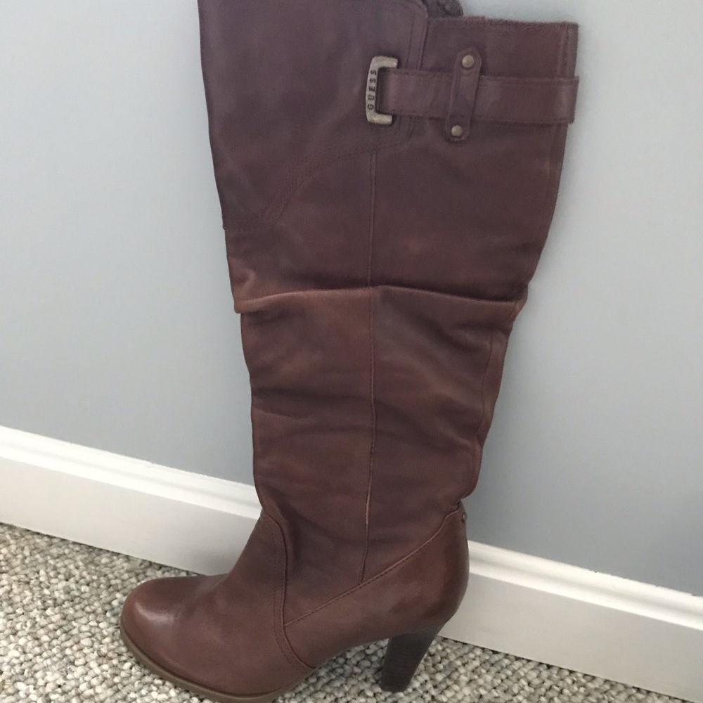 Guess tall brown boots